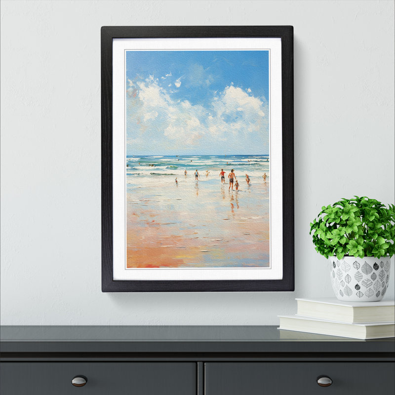 Single Picture Frame Print on Wood, Black Framed, 46cm H x 34cm W