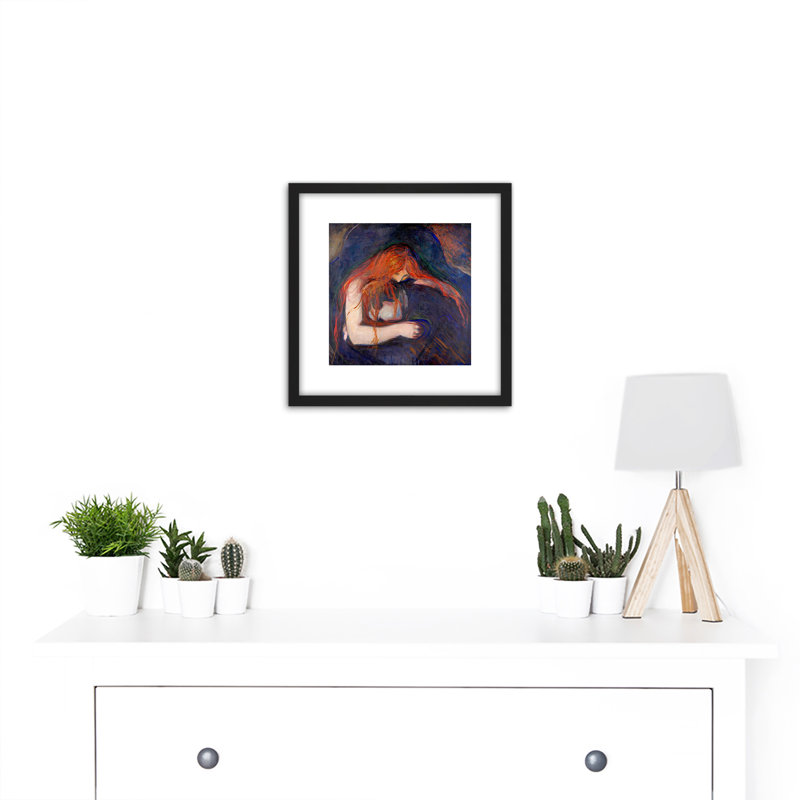 Edvard Munch Vampire 1895 by Edvard Munch - Single Picture Frame Painting