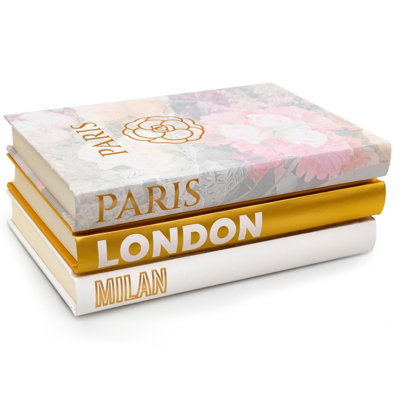 Decorative Books for Home - Shelf Decor Accents - Set of 3