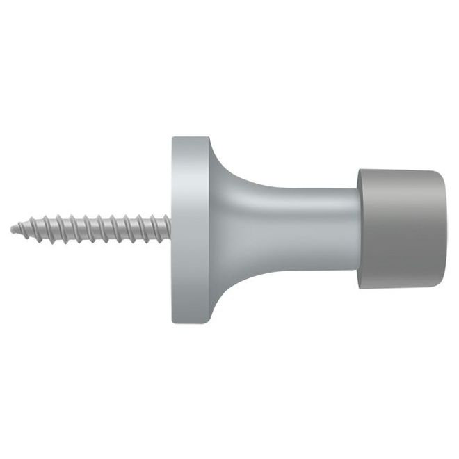 Butée de plinthe en laiton, Chrome brossé