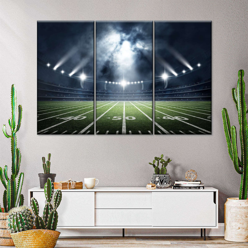 Grand Football Stadium - Ensemble de 3 toiles tendues, H 24 po x l 38 po x P 1,25 po