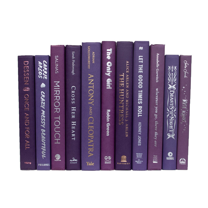Decorative Books - Orchid Book Bundle - 1 Foot of Purple Books