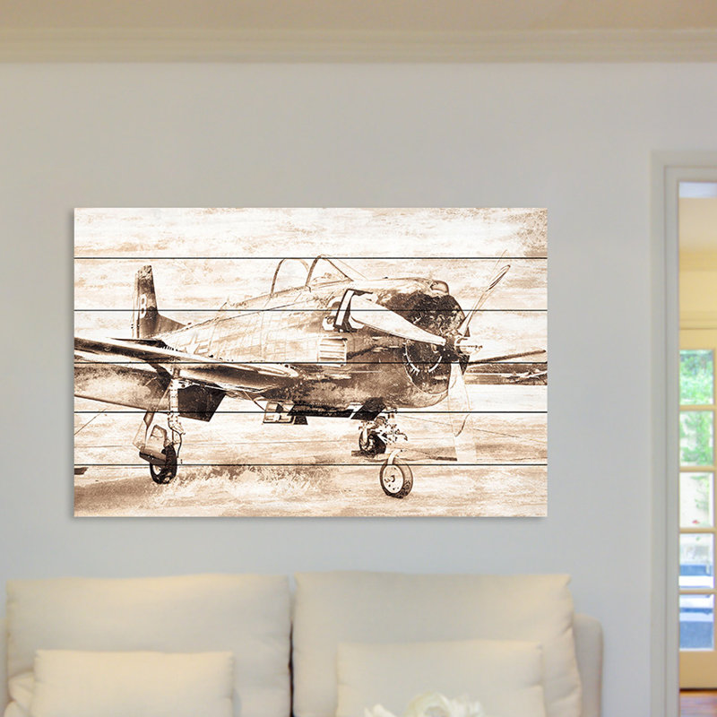 " Vintage Aero ", 16" H x 24" W x 1.5" D