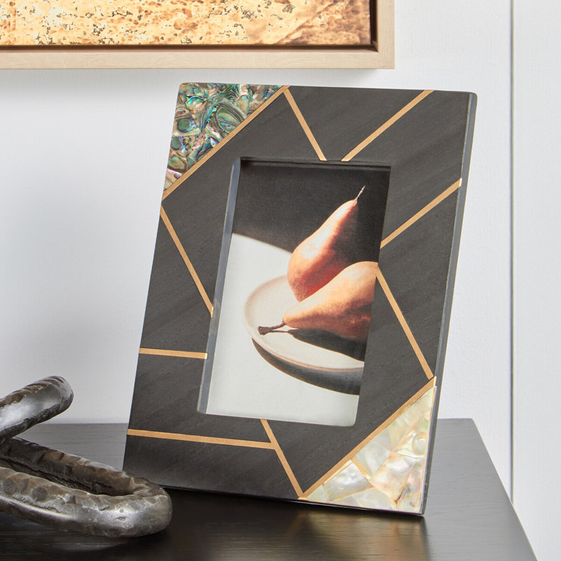 Black Picture Frame with Mat, 20cm x 25cm