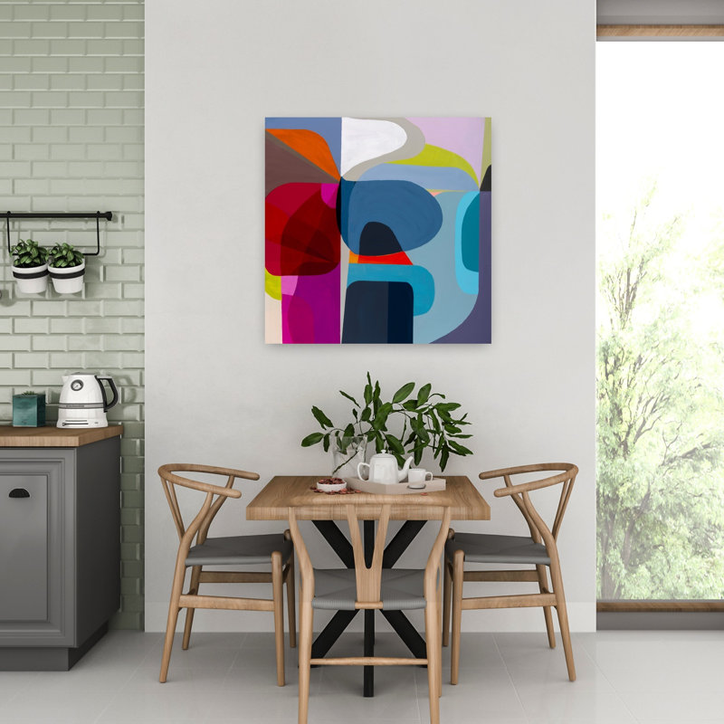 Point of Entrée, art contemporain abstrait, H 32 po x l 32 po