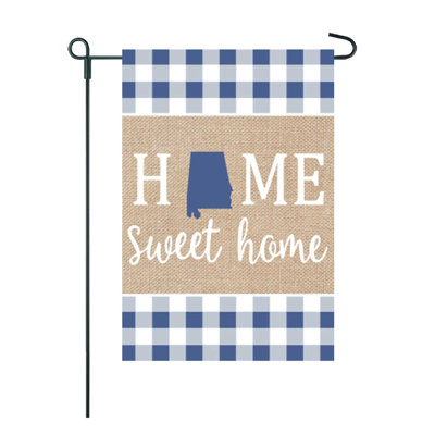 Double Sided 18 in. H x 12.5 in. W Burlap and Polyester Garden flag