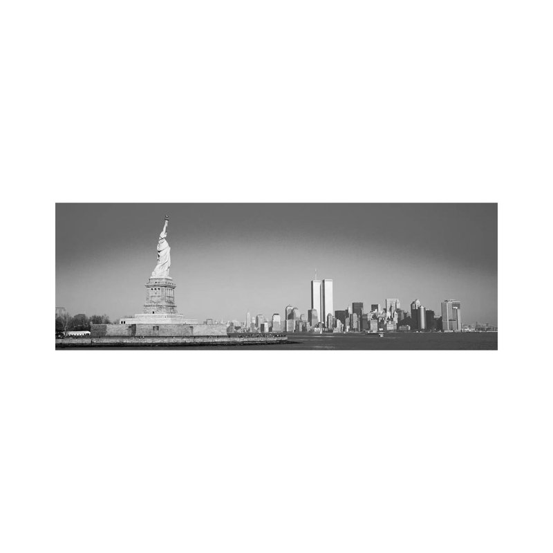 New York Skyline Cityscape - Wrapped Canvas Panoramic Print, 30.48 cm H x 91.44 cm W x 3.175 cm D