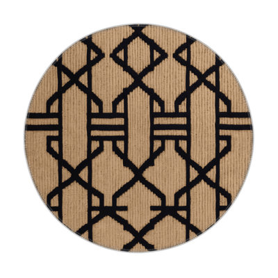 Tapis brun intérieur et extérieur Trellis