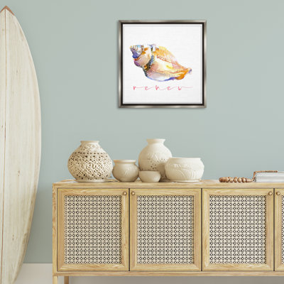 Conch Shell Renew  Framed Floater Canvas Wall Art by John Keeling
