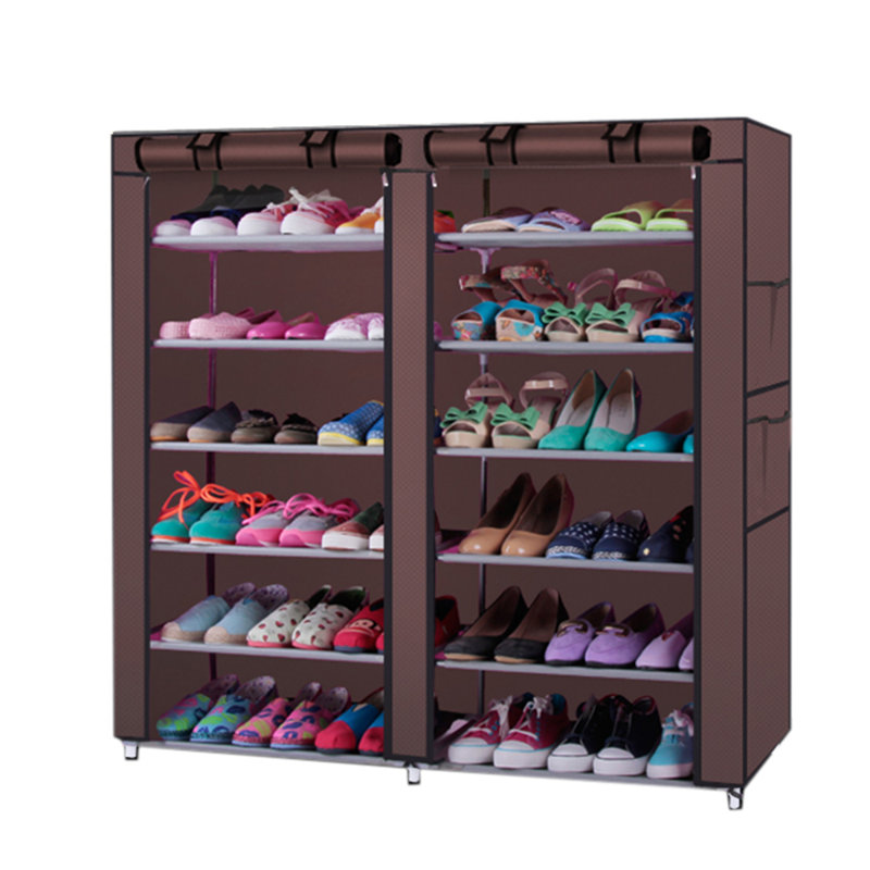 Armoire de rangement pour chaussures 36 paires, Brun