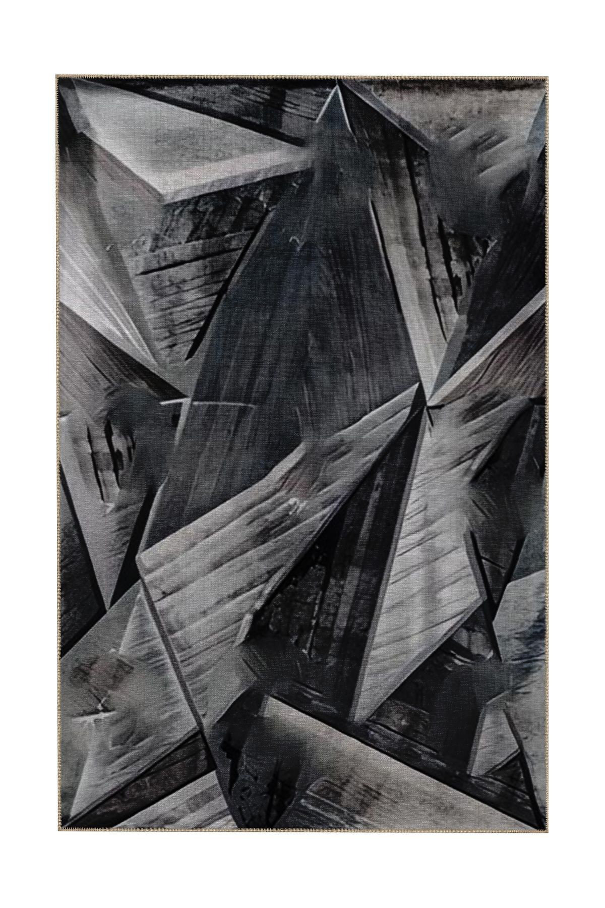 Orren Ellis Black Themed Abstract Design Vibrating Geometric Patterned ...