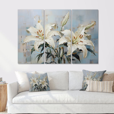 Dreamy Serenade Of Lilies V - Lilies Canvas Art Set