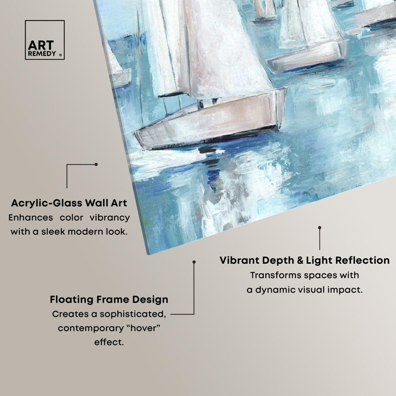 «Boat on a Lake Coastal Bathroom», reproduction d'art par Art Remedy, H 15 po x l 10 po