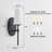 1- Light Frosted White Glass Wall Sconce-443508848