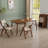 Set Of 2 Upholstered Folding Dining Chairs In Cream Taupe And Walnut, Space-saving, Easy To Carry, No Assembly Required