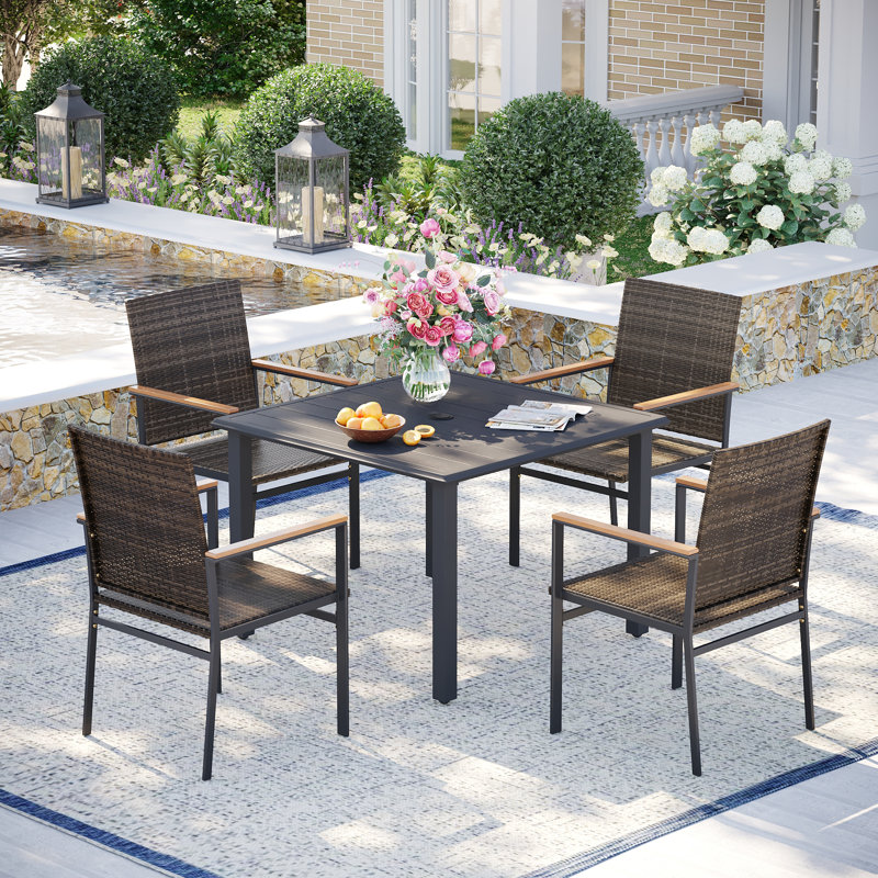 Patio Dining Set, Gray