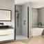 Porte de douche à pivot sans cadre avec verre transparent 34 "à 35 1/2" x H 72 "-105186179