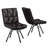 Black Faux Leather Home Office Desk Chair,Comfortable Lounge Chairs for Bedroom, Dining Room
