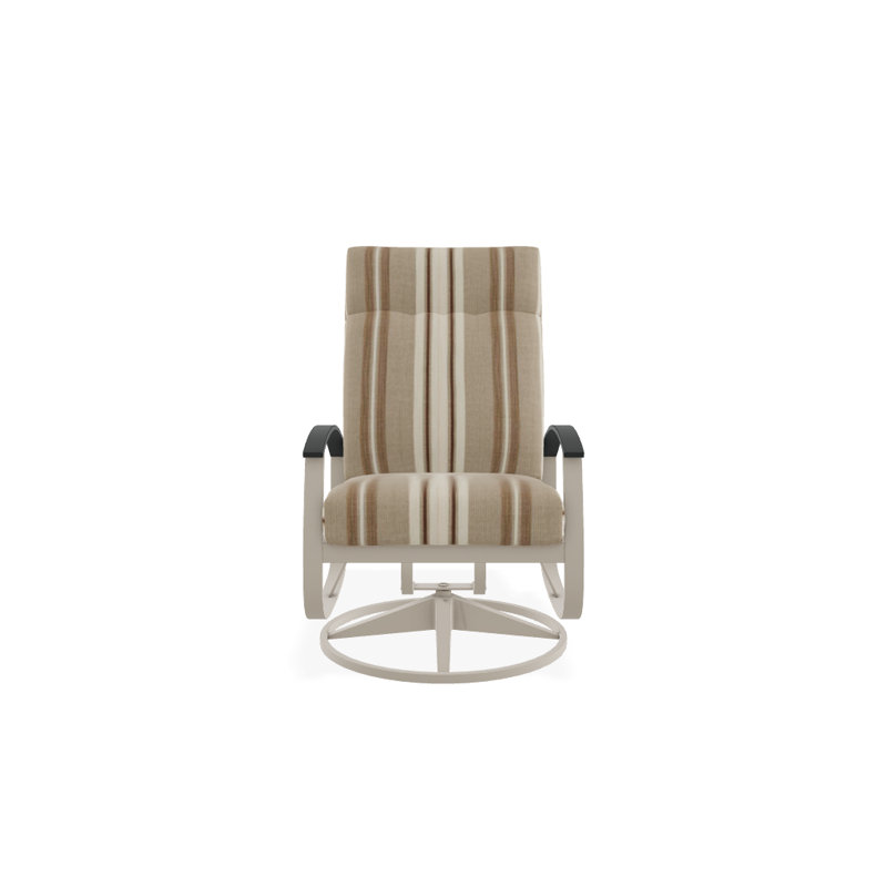 Belle Isle Outdoor Rocker Chair, Canvas Pacific Blue Sunbrella® Canvas, Gloss White, Classic Graphite P30