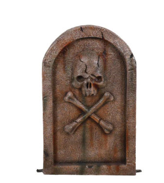Gravestone With Skull Tombstone Statue