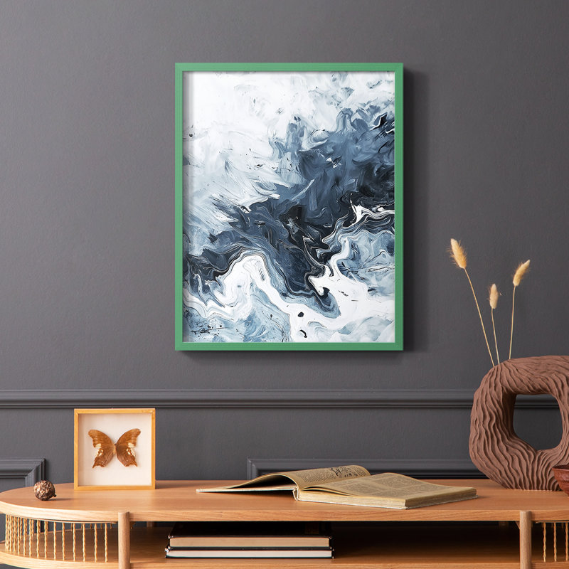 Série NAUTICAL CCxxiv - reproduction encadrée de qualité supérieure - prête à être accrochée - aucun clou requis, Vert