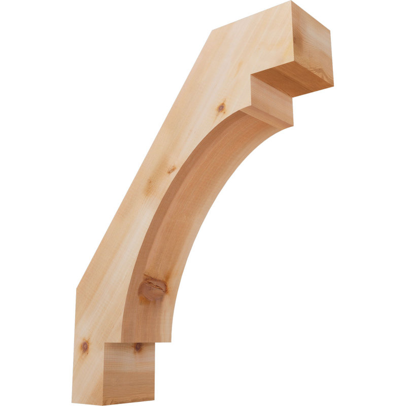 Genouillère Merced, Cèdre rouge de l'Ouest, Lisse, H 26 po x l 5,5 po x P 20 po