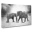 Elephants Crossing Paths Painting - Wrapped Canvas-56654601