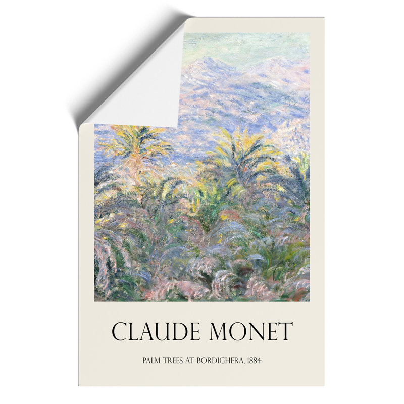 Palm Trees At Bordighera by Claude Monet - No Frame Print, 30cm H x 21cm W x 0.1cm D