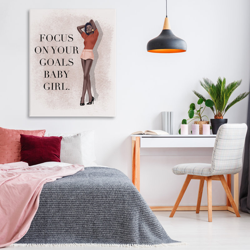 «Focus On Goals Girl» par Saba Rauf, H 48 po x l 36 po