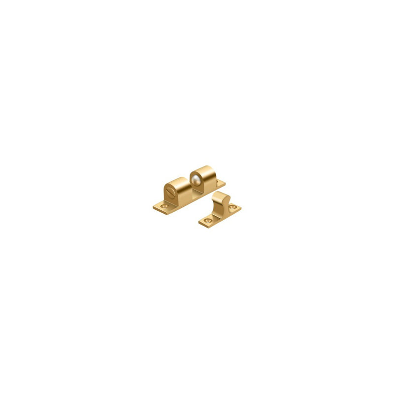 Deltana BTC30CR003 Ball Tension Catch 3" x 3/4" in PVD Polished Brass,  PVD Polished Brass