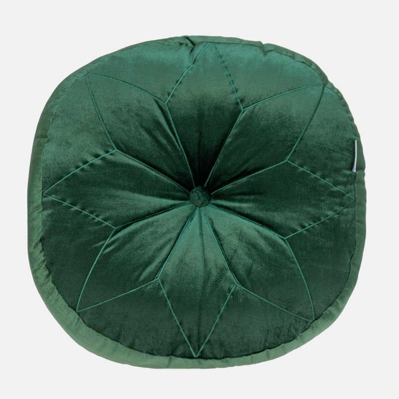  Housse et insert de coussin de sol rond, Vert foncé