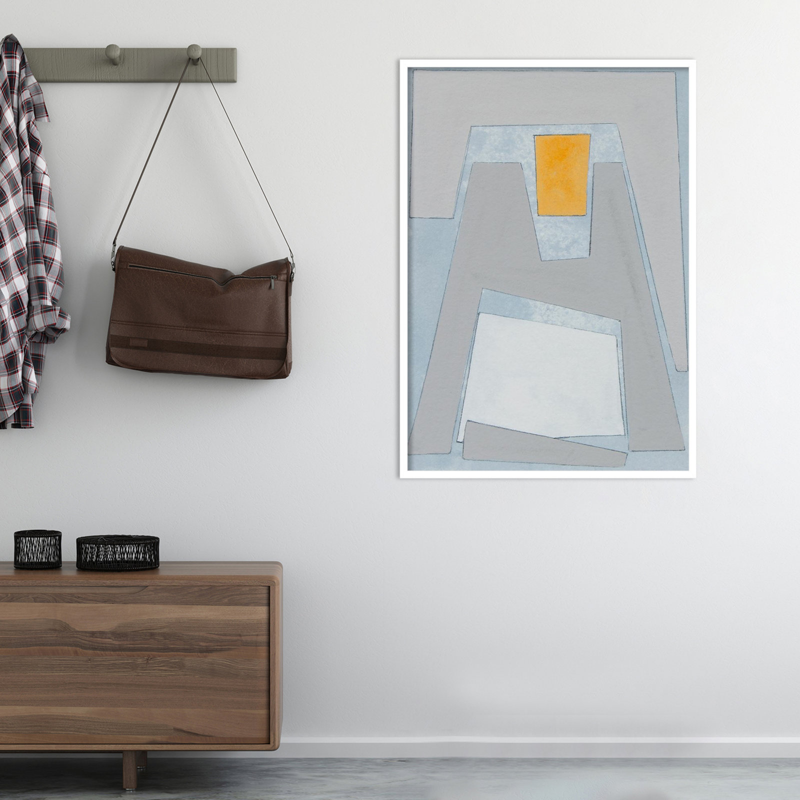 Femi "Elements of the Chateau VII" Print, White, 41" H x 29" W x 1" D