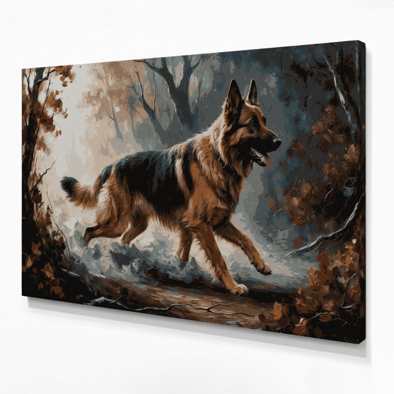 «Dogs East European Shepherd Brown», art mural sur toile
