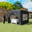 Outsunny 3 x 3(m) Pop Up Gazebo with Sides, Carry Bag, UPF50+-107770050