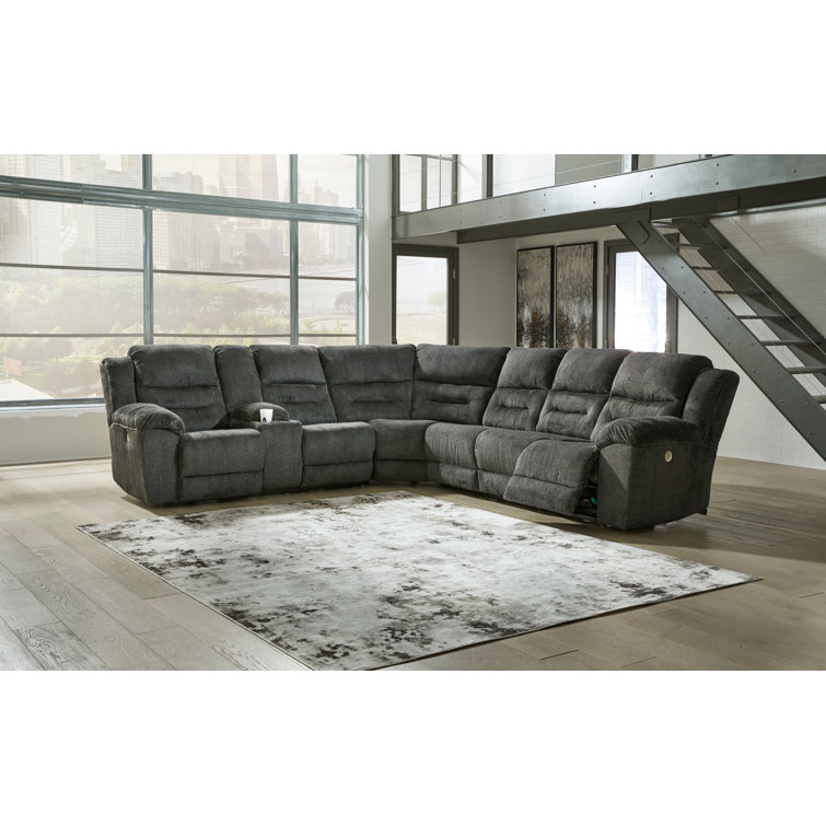 4 - Piece Upholstered Power Reclining Sectional