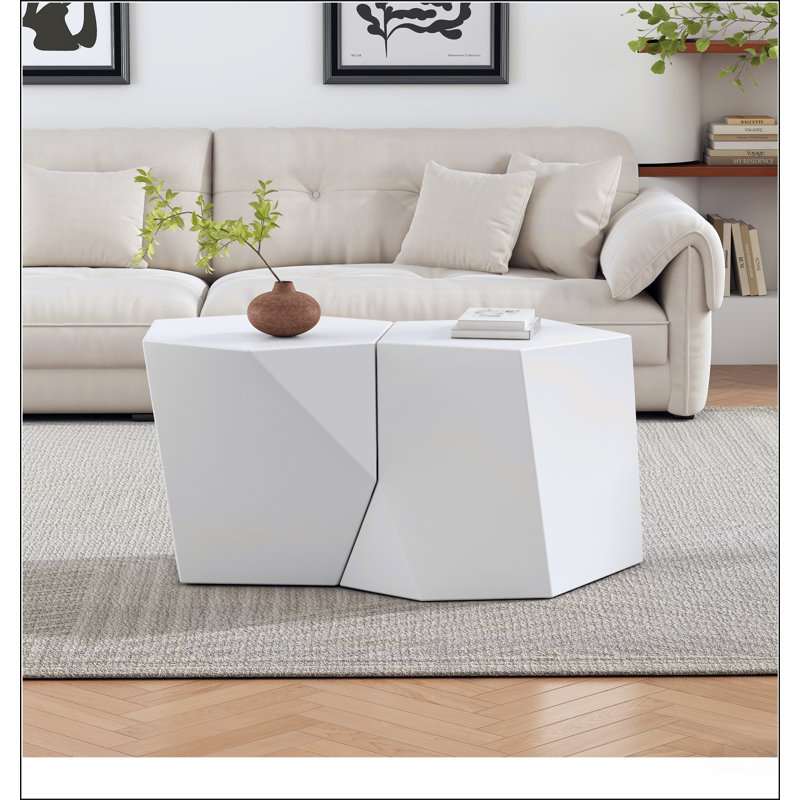ENSEMBLE DE TABLE À CAFÉ MODERNE MGO, Blanc