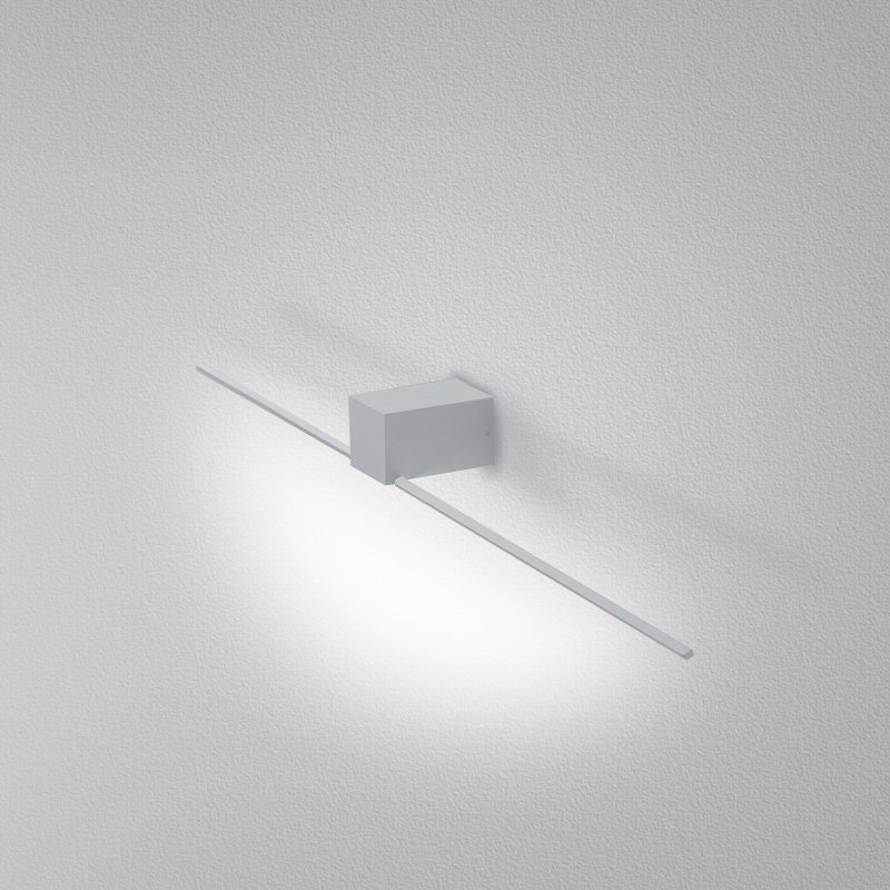 Orizzonte LED Dimmable Armed Sconce, White, 2.38"H x 19.6875"W x 3.94"D