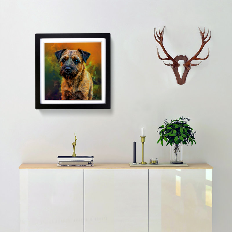 Single Picture Frame Print on Wood, Black
