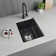 14''L X 18'' W Granite Composite Undermount Bar Sink with Sink Grid and Basket Strainer