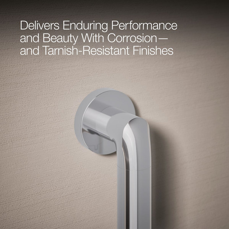 Kumin Grab Bar, Polished Chrome, 24" W