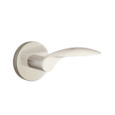 Mercury Wave/Drop Privacy (Bed & Bath) Door Lever with Round Rosette