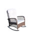 Chaise berçante d'extérieur à large siège avec structure