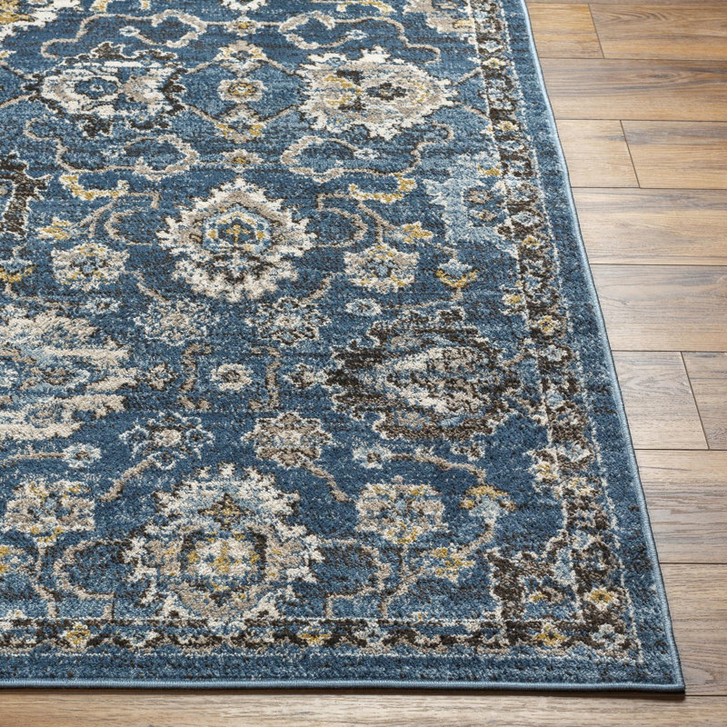 Pertek Allie Traditional Denim Area Rug, Rectangle 2' x 2'11"