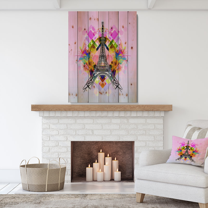 « brillante eiffel tour art », impression sur toile, H 20 po x l 15 po x P 0,78 po, Bois