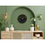 Horloge murale décorative élégante, 11,8 pouces de diamètre, noir et jaune | 100% plastique durable avec couvercle en verre véritable, épaisseur de 1,8 pouce | Parfait pour la maison, le bureau ou la cuisine, design moderne et facile à lire-105523910
