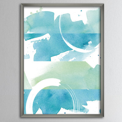 « côtier aquarelles i »-cadre photo imprimé sur toile