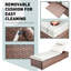 Outdoor Wicker Chaise Lounge Set Patio Reclining Chaise With Side Table And Cushions-819371124