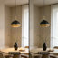Luminaire suspendu antique en forme de dôme de 9,8 po avec abat-jour creux noir et base E26 à intensité variable pour salle à manger d'îlot de cuisine Farmhouse