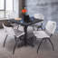 Table de salle de repos carrée Nicklo, chaises empilables 4 M-32668262-132626867-32668256