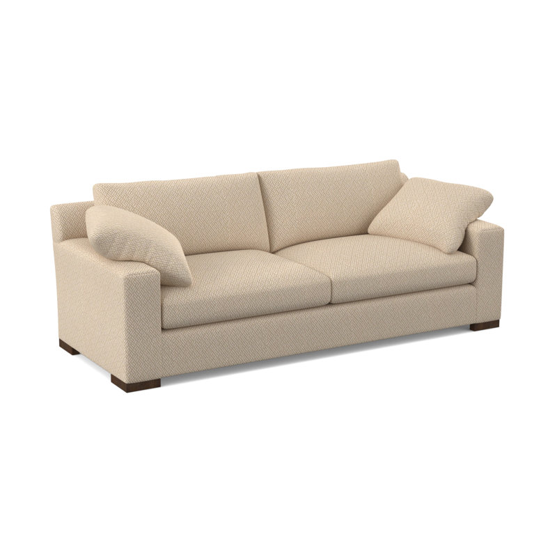Morgan Sofa, American Walnut, Filigree Ivory 100% Polyester
